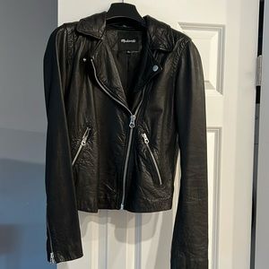 The Washed Letter Motorcycle Jacket